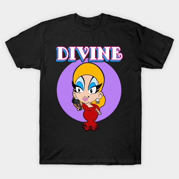 Divine (Pink Flamingos) T-Shirt by FreakPills